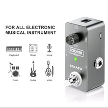 Load image into Gallery viewer, LEKATO Guitar Looper Effect Pedal (Power Power Supply Included)