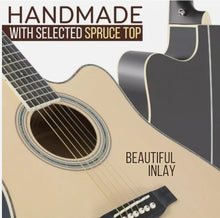Load image into Gallery viewer, Pyle 41” Inch 6-String Electric Acoustic Guitar -W/Digital Tuner & Accessory Kit