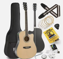 Load image into Gallery viewer, Pyle 41” Inch 6-String Electric Acoustic Guitar -W/Digital Tuner & Accessory Kit