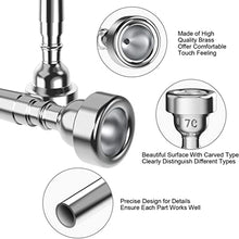 Load image into Gallery viewer, Silver Trumpet Mouthpiece 7C 5C 3C Trumpet Mouthpiece for Beginners and Professional Players