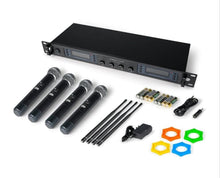 Load image into Gallery viewer, Phenyx Pro PTU-7000A 4-channel UHF Wireless Microphone System with Auto Scan ( 4x40 Frequencies)