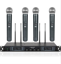 Load image into Gallery viewer, Phenyx Pro PTU-7000A 4-channel UHF Wireless Microphone System with Auto Scan ( 4x40 Frequencies)