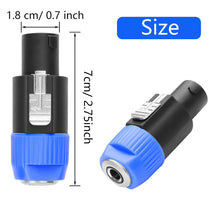 Load image into Gallery viewer, CERRXIAN 2 Pack Speak-On Male to Mono 1/4 inch TS Female Converter with Twist Lock
