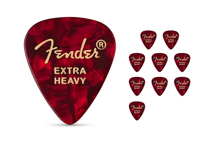 Fender 351 Shape Classic Thin Celluloid Guitar Picks - 12 Pack