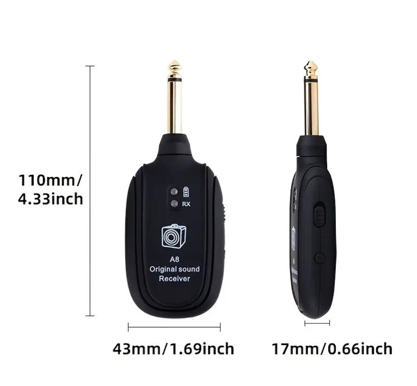 Guitar Wireless Transmitter & Receiver Audio System