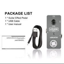 Load image into Gallery viewer, LEKATO Guitar Looper Effect Pedal (Power Power Supply Included)
