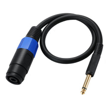 Load image into Gallery viewer, MTUERANC - 1/4 Mono Speaker Cable - 50cm/0.5FT SpeakOn to 1/4 TS Plug Audio Adapter for DJ/PA Speaker
