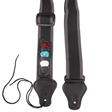 Load image into Gallery viewer, Guitar Strap With 3 Pick Holders For electric/Acoustic Guitar
