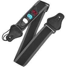 Load image into Gallery viewer, Guitar Strap With 3 Pick Holders For electric/Acoustic Guitar
