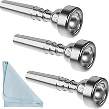 Load image into Gallery viewer, Silver Trumpet Mouthpiece 7C 5C 3C Trumpet Mouthpiece for Beginners and Professional Players
