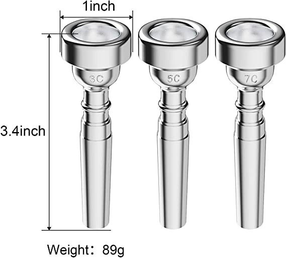 Professional Trumpet Mouthpiece 3C 5C 7C Size for Bach Beginner Exerciser  Parts
